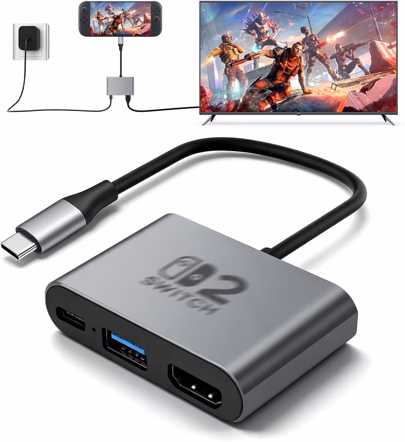 3-in-1 USB-C Dock with 4K 120 Hz HDMI