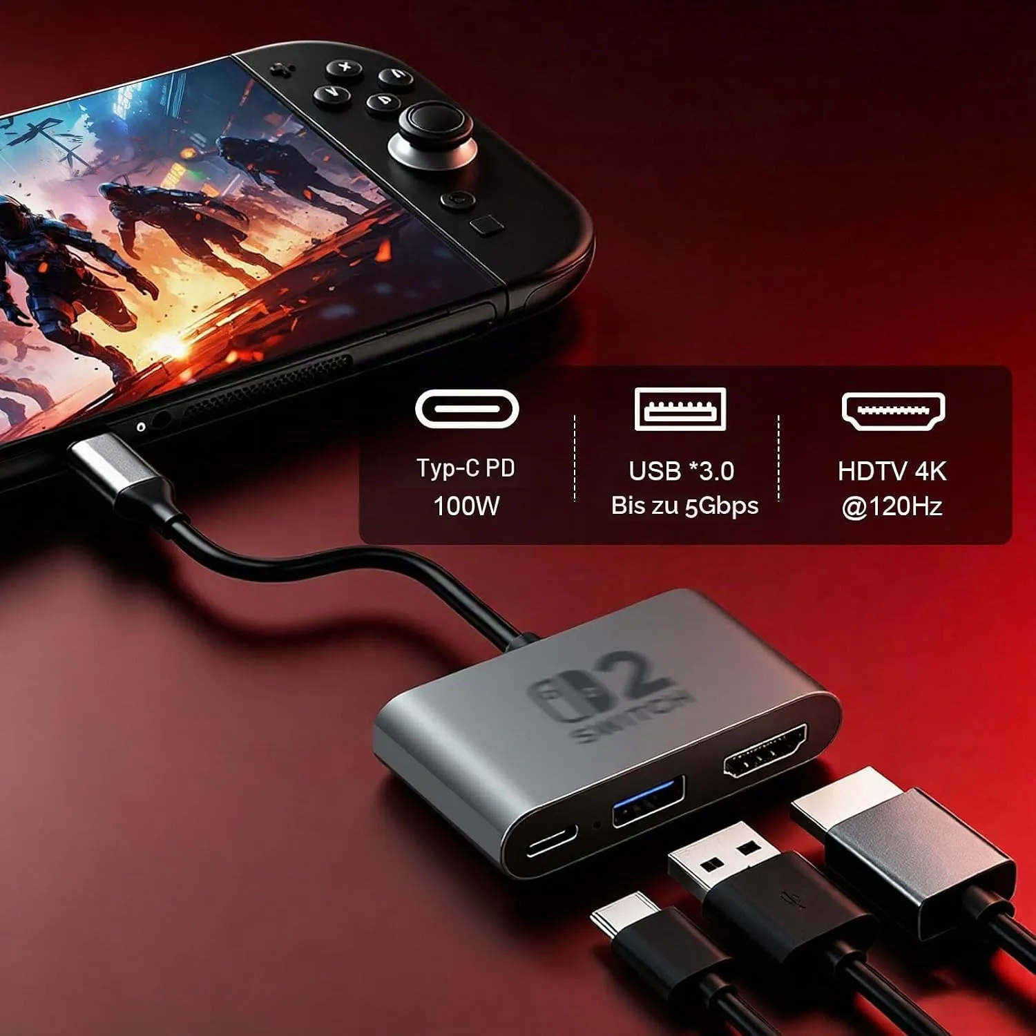 3-in-1 USB-C Dock with 4K 120 Hz HDMI view 4